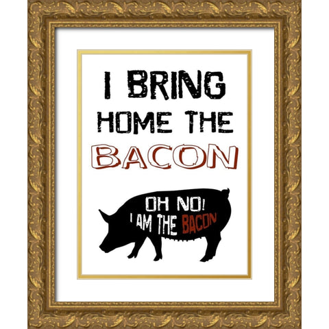 Bacon Boss Gold Ornate Wood Framed Art Print with Double Matting by Lewis, Sheldon