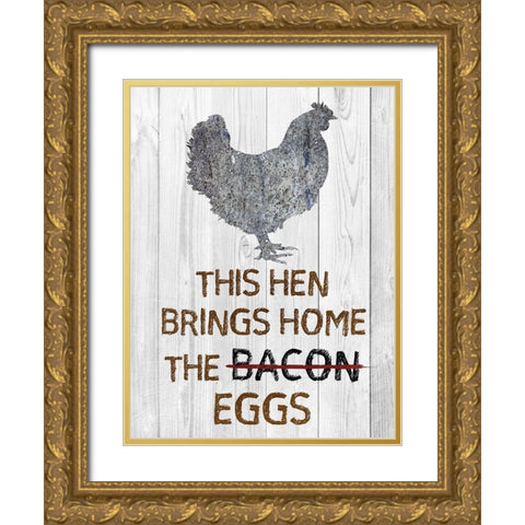 The Eggs Gold Ornate Wood Framed Art Print with Double Matting by Lewis, Sheldon