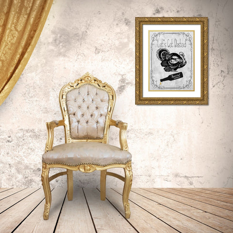 Basted Gold Ornate Wood Framed Art Print with Double Matting by Lewis, Sheldon