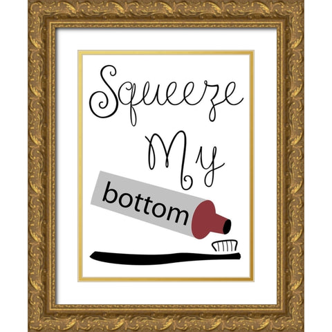 Squeeze Me Gold Ornate Wood Framed Art Print with Double Matting by Lewis, Sheldon