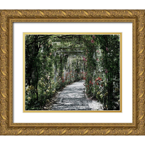 Vintage Garden Gold Ornate Wood Framed Art Print with Double Matting by Lewis, Sheldon
