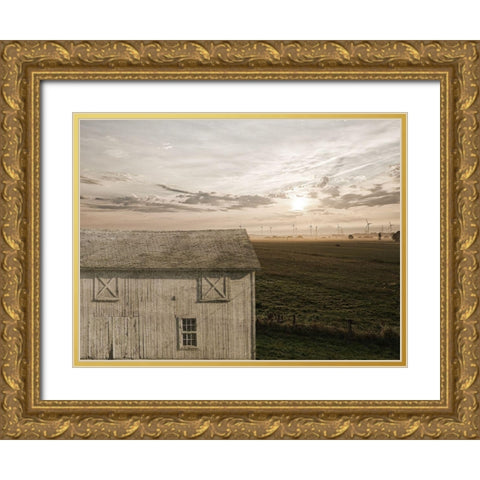 Landscape 2 Gold Ornate Wood Framed Art Print with Double Matting by Lewis, Sheldon