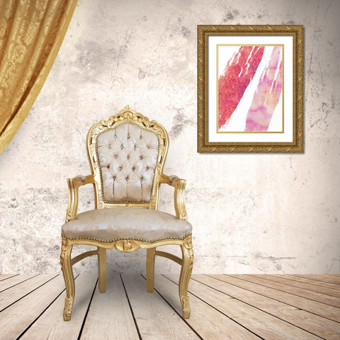 Isolated Abstract Gold Ornate Wood Framed Art Print with Double Matting by Lewis, Sheldon