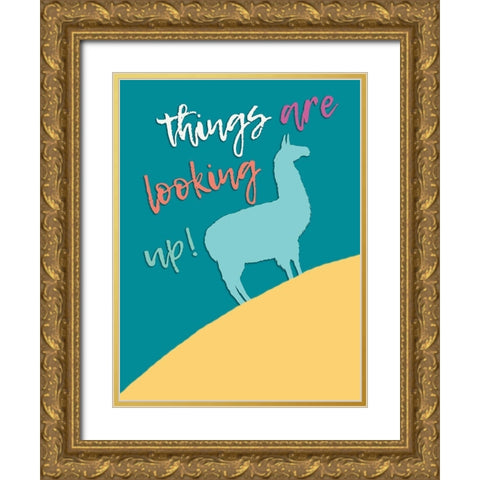 Looking Up Gold Ornate Wood Framed Art Print with Double Matting by Lewis, Sheldon
