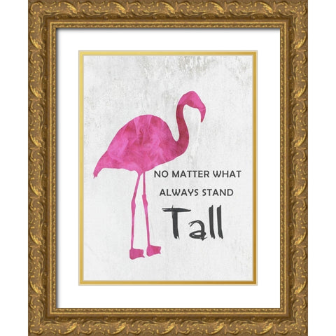 Standing Tall Gold Ornate Wood Framed Art Print with Double Matting by Lewis, Sheldon