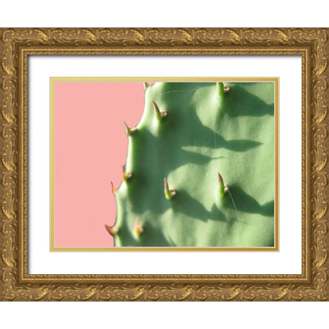 Cactus Flat Gold Ornate Wood Framed Art Print with Double Matting by Lewis, Sheldon