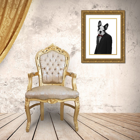 French Man Gold Ornate Wood Framed Art Print with Double Matting by Lewis, Sheldon