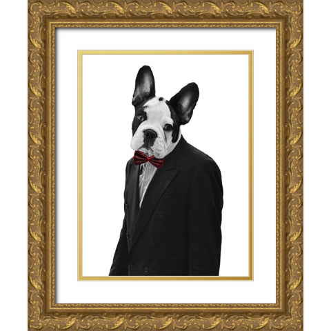 French Man Gold Ornate Wood Framed Art Print with Double Matting by Lewis, Sheldon
