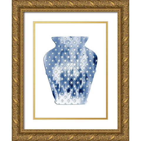 Floral Vase 1 Gold Ornate Wood Framed Art Print with Double Matting by Lewis, Sheldon