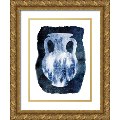 Blue Decor Gold Ornate Wood Framed Art Print with Double Matting by Lewis, Sheldon