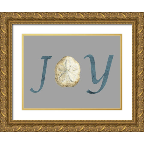Joy Gold Ornate Wood Framed Art Print with Double Matting by Lewis, Sheldon