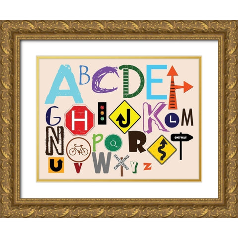 Street Talk Gold Ornate Wood Framed Art Print with Double Matting by Lewis, Sheldon