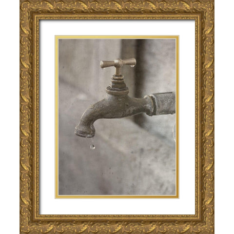 Tap In Gold Ornate Wood Framed Art Print with Double Matting by Lewis, Sheldon