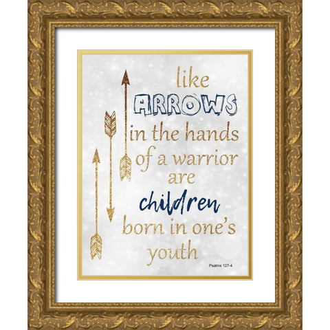 Children Gold Ornate Wood Framed Art Print with Double Matting by Lewis, Sheldon