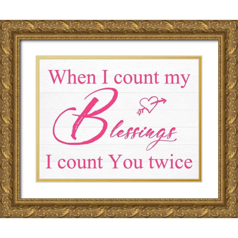 You Are Twice Gold Ornate Wood Framed Art Print with Double Matting by Lewis, Sheldon