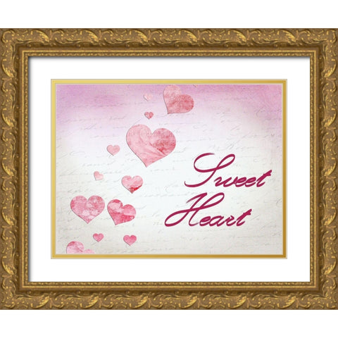 Sweet Heart Gold Ornate Wood Framed Art Print with Double Matting by Lewis, Sheldon