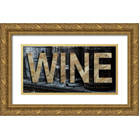 Vintage Wine Gold Ornate Wood Framed Art Print with Double Matting by Lewis, Sheldon