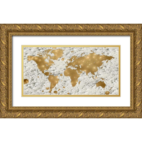Hello World Gold Ornate Wood Framed Art Print with Double Matting by Lewis, Sheldon