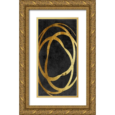 Old Gold 1 Gold Ornate Wood Framed Art Print with Double Matting by Lewis, Sheldon
