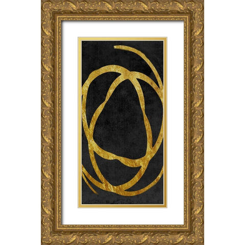 Old Gold 2 Gold Ornate Wood Framed Art Print with Double Matting by Lewis, Sheldon
