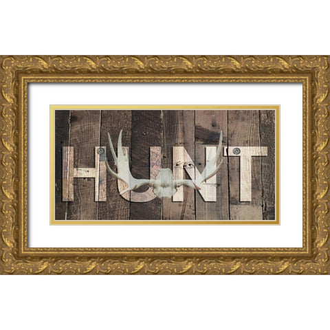 Hunt Gold Ornate Wood Framed Art Print with Double Matting by Lewis, Sheldon