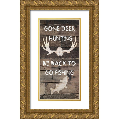 Fishing Next Gold Ornate Wood Framed Art Print with Double Matting by Lewis, Sheldon