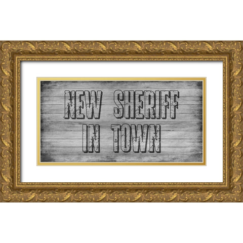 New Sheriff Gold Ornate Wood Framed Art Print with Double Matting by Lewis, Sheldon