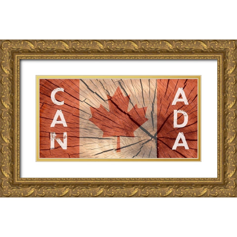 Canada Gold Ornate Wood Framed Art Print with Double Matting by Lewis, Sheldon