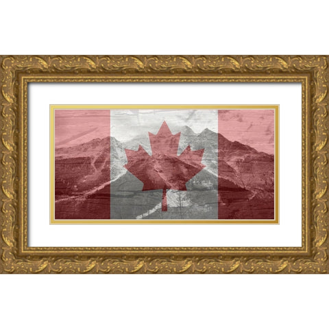 Canada 2 Gold Ornate Wood Framed Art Print with Double Matting by Lewis, Sheldon