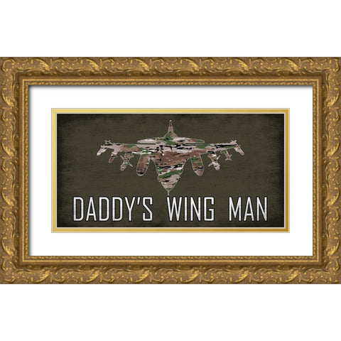Wing Man Gold Ornate Wood Framed Art Print with Double Matting by Lewis, Sheldon