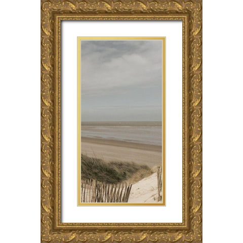 Bathway Beach 3 Gold Ornate Wood Framed Art Print with Double Matting by Lewis, Sheldon
