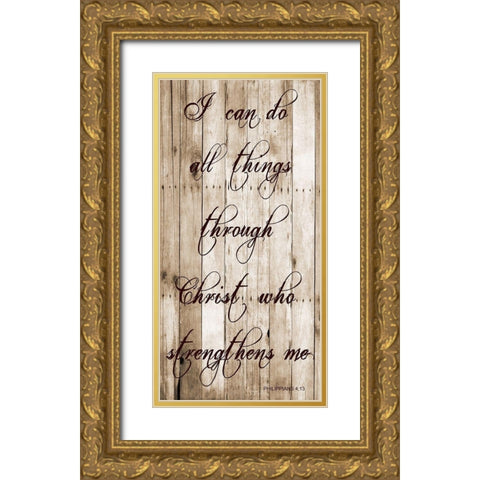 Christ Gold Ornate Wood Framed Art Print with Double Matting by Lewis, Sheldon