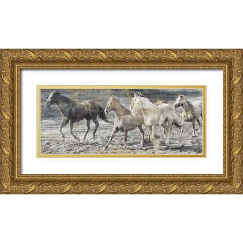Free Spirits Gold Ornate Wood Framed Art Print with Double Matting by Lewis, Sheldon