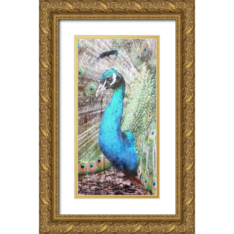Colered Elegance 2 Gold Ornate Wood Framed Art Print with Double Matting by Lewis, Sheldon