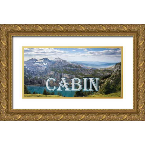 Cabin Gold Ornate Wood Framed Art Print with Double Matting by Lewis, Sheldon