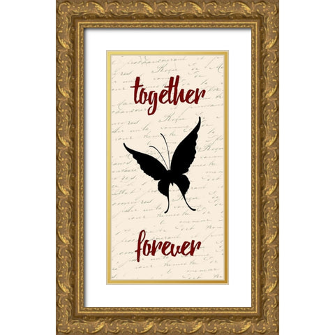 Together Forever Gold Ornate Wood Framed Art Print with Double Matting by Lewis, Sheldon
