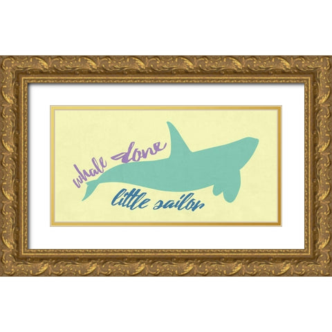 Whale Done Gold Ornate Wood Framed Art Print with Double Matting by Lewis, Sheldon