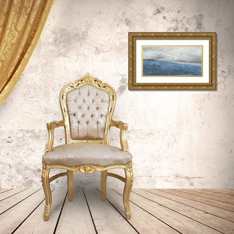Painted Ocean Gold Ornate Wood Framed Art Print with Double Matting by Lewis, Sheldon