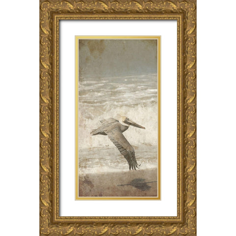Fly By The Coast Gold Ornate Wood Framed Art Print with Double Matting by Lewis, Sheldon