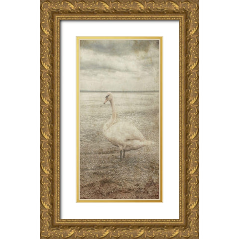 Coast Bird Watch Gold Ornate Wood Framed Art Print with Double Matting by Lewis, Sheldon
