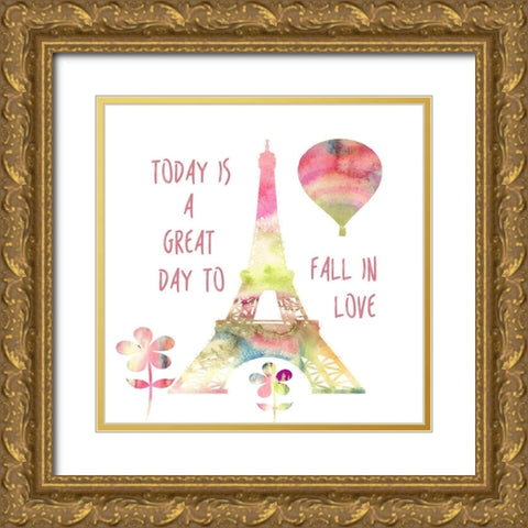 Fall In Love Gold Ornate Wood Framed Art Print with Double Matting by Lewis, Sheldon