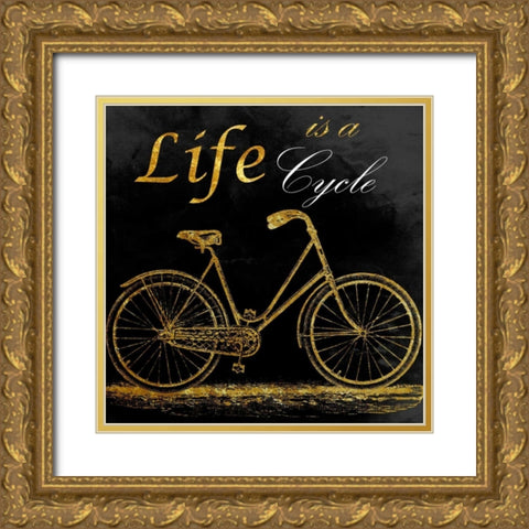 Black Pearl Romance Gold Ornate Wood Framed Art Print with Double Matting by Lewis, Sheldon