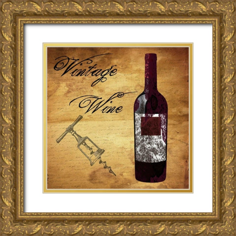 Vintage Wine Gold Ornate Wood Framed Art Print with Double Matting by Lewis, Sheldon