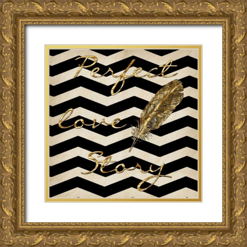 Perfect Love Story Gold Ornate Wood Framed Art Print with Double Matting by Lewis, Sheldon