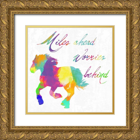 Boho Miles Gold Ornate Wood Framed Art Print with Double Matting by Lewis, Sheldon