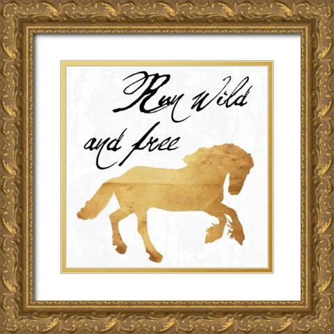 Wild And Free Gold Ornate Wood Framed Art Print with Double Matting by Lewis, Sheldon