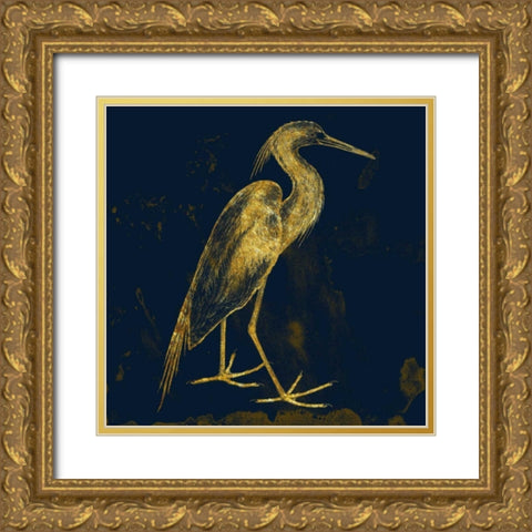 Indigo Pride Gold Ornate Wood Framed Art Print with Double Matting by Lewis, Sheldon