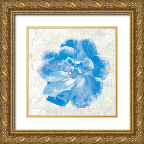 Floral Travel Gold Ornate Wood Framed Art Print with Double Matting by Lewis, Sheldon