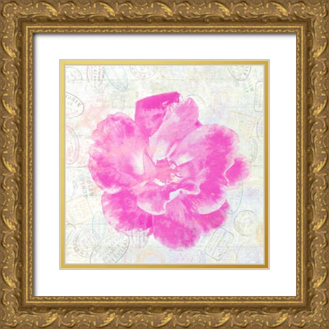 Floral Adevnture Gold Ornate Wood Framed Art Print with Double Matting by Lewis, Sheldon