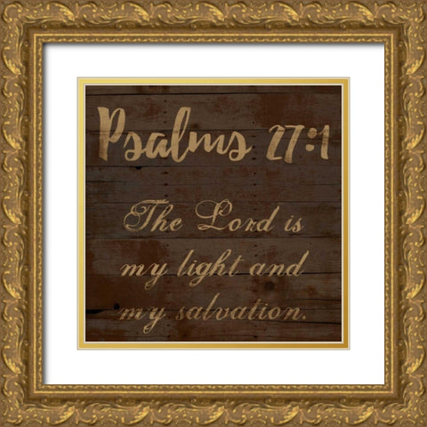 Psalms 27-1 Gold Ornate Wood Framed Art Print with Double Matting by Lewis, Sheldon